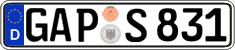 German license plate, Regular plates