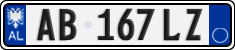 License plate of Albania, Cars (2011)