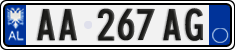 License plate of Albania, Cars (2011)