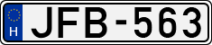 license plates of Hungary, Cars (1990)