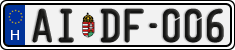 license plates of Hungary, Regular plates (2022)