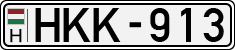 license plates of Hungary, Cars (1990)