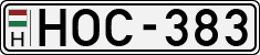 license plates of Hungary, Cars (1990)