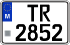 License plate of Malta, Trailers (TR 123(4))