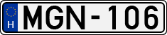 license plates of Hungary, Cars (1990)