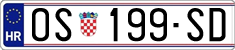 License plate of Croatia, Regular plates