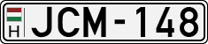 license plates of Hungary, Cars (1990)