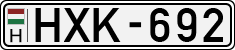 license plates of Hungary, Cars (1990)