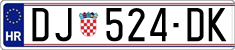 License plate of Croatia, Regular plates