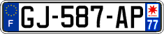 French license plate, SIV (ordinary)