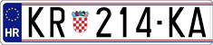 License plate of Croatia, Regular plates