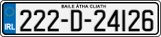 License plate of Ireland, Regular plates