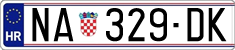 License plate of Croatia, Regular plates