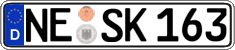 German license plate, Regular plates