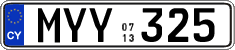 License plate of Cyprus, Regular plates
