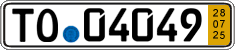 German license plate, Short-term transit plates
