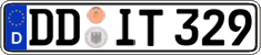 German license plate, Regular plates