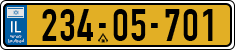 License plate of Israel, Regular plates