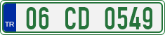 License plate of Turkey, Diplomatic
