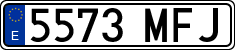 License plates of Spain, Ordinary (2000)