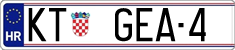 License plate of Croatia, Vanity Plates