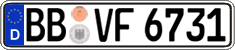 German license plate, Regular plates