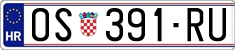 License plate of Croatia, Regular plates