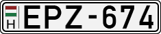 license plates of Hungary, Cars (1990)