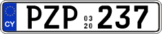 License plate of Cyprus, Regular plates