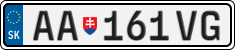 License plate of Slovakia, Cars