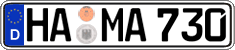 German license plate, Regular plates
