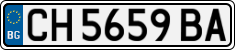 License plate of Bulgaria, Cars