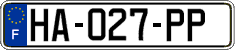French license plate, SIV (ordinary)