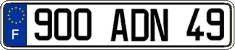 French license plate, FNI