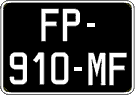 French license plate, SIV (oldtimers)