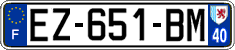 French license plate, SIV (ordinary)