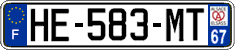 French license plate, SIV (ordinary)