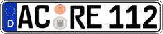 German license plate, Regular plates