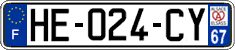 French license plate, SIV (ordinary)