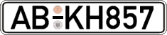 German license plate, Regular plates