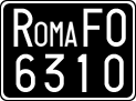 License plate of Italy, Cars (1927 year series)
