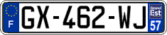 French license plate, SIV (ordinary)