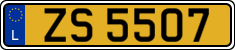 License plate of Luxembourg, 2003 year system