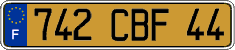 French license plate, FNI