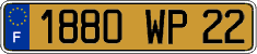 French license plate, FNI