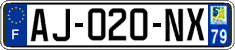 French license plate, SIV (ordinary)