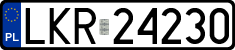 License plates of Poland, Regular car plates