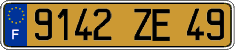 French license plate, FNI