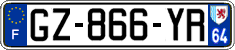 French license plate, SIV (ordinary)
