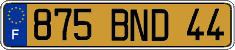 French license plate, FNI